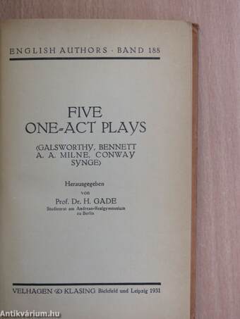 Five one-act plays