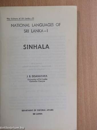 National languages of Sri Lanka I.