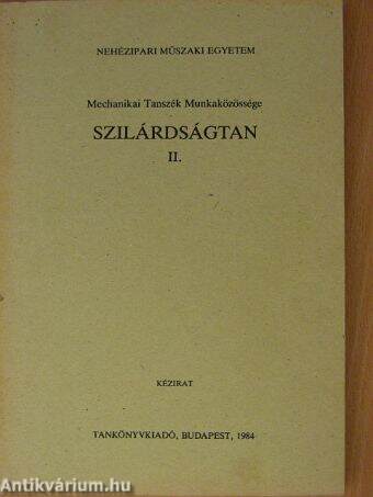 Szilárdságtan II.