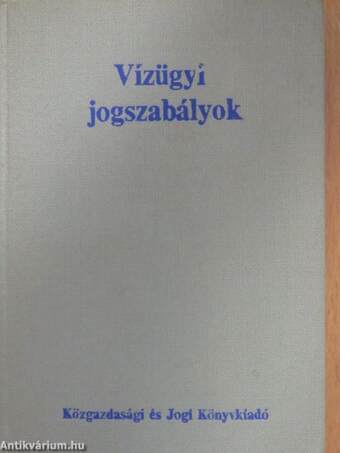 Vízügyi jogszabályok