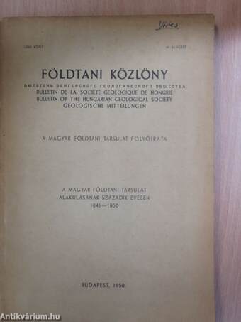 Földtani Közlöny 1950/10-12.