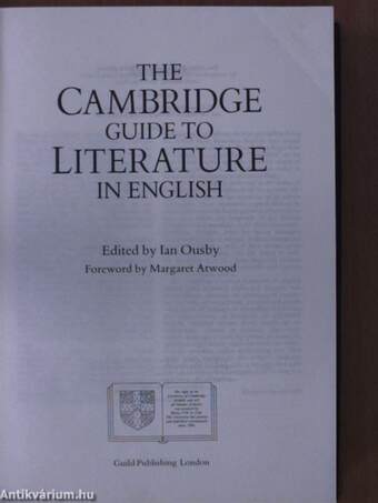 The Cambridge Guide to Literature in English