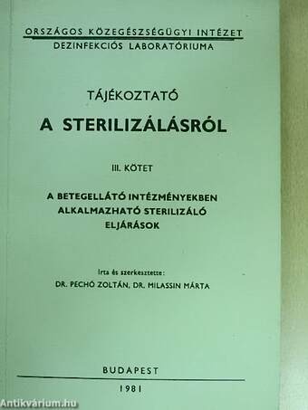 Tájékoztató a sterilizálásról III.