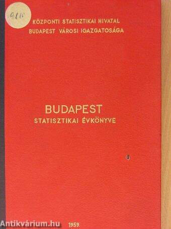 Budapest statisztikai évkönyve 1959