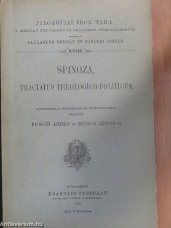 Spinoza, tractatus theologico-politicus