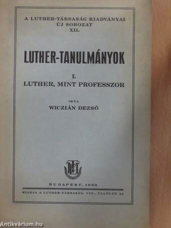 Luther, mint professzor