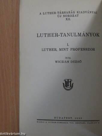 Luther, mint professzor