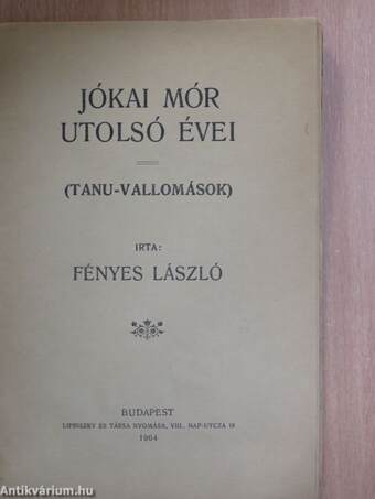 Jókai Mór utolsó évei