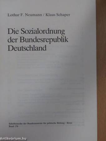 Die Sozialordnung der Bundesrepublik Deutschland