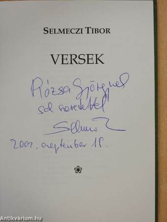 Versek (dedikált példány)