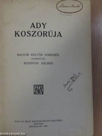 Ady koszorúja/Ady-könyv/Ady a modern individualizmus sodrában/Ady Endre költészete