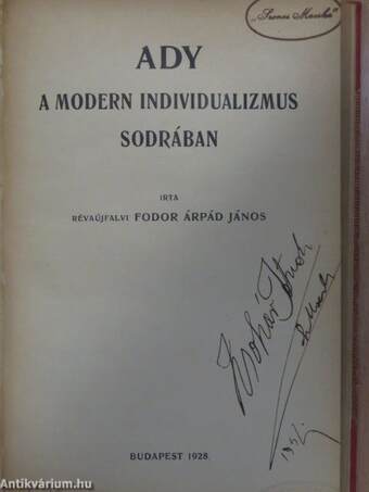 Ady koszorúja/Ady-könyv/Ady a modern individualizmus sodrában/Ady Endre költészete