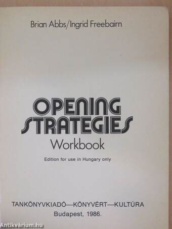 Opening Strategies - Workbook