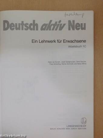 Deutsch aktiv Neu 1C - Arbeitsbuch