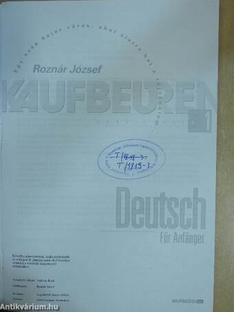 Kaufbeuren Deutsch für Anfänger 1. - Arbeitsheft