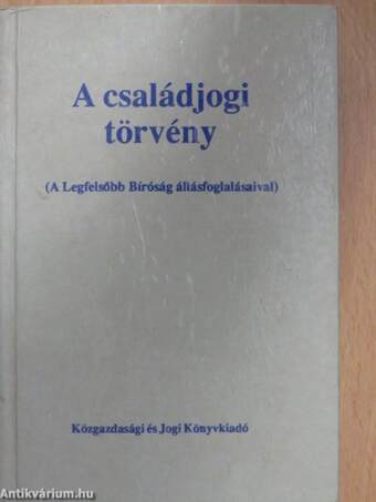 A családjogi törvény