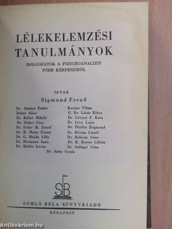 Lélekelemzési tanulmányok