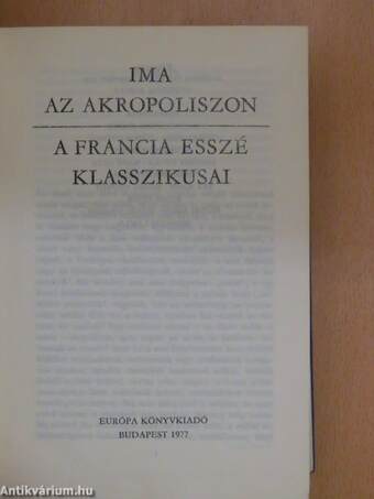 Ima az Akropoliszon