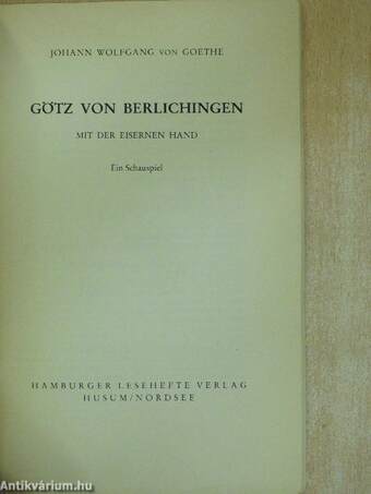 Götz von Berlichingen mit der eisernen Hand