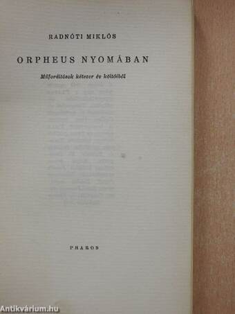 Orpheus nyomában