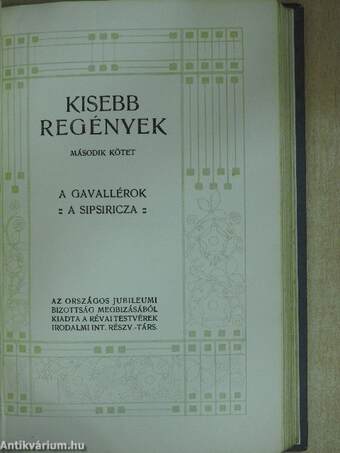 Kisebb regények I-II.