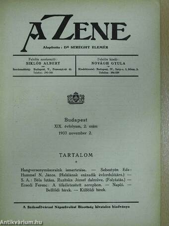 A Zene 1937. november 2.