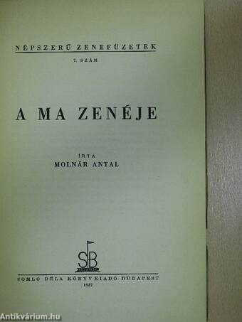 A ma zenéje