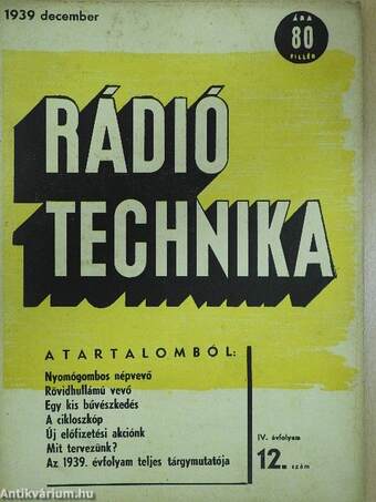 Rádió Technika 1939. december