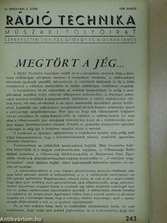 Rádió Technika 1939. junius 