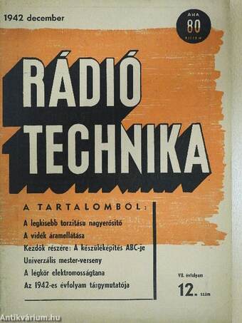 Rádió Technika 1942. december