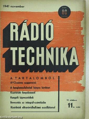 Rádió Technika 1941. november