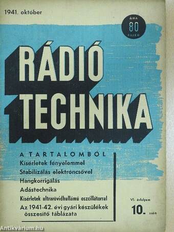 Rádió Technika 1941. október