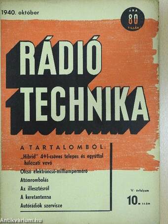 Rádió Technika 1940. október