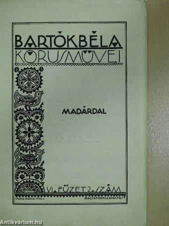 Bartók Béla kórusművei - Madárdal