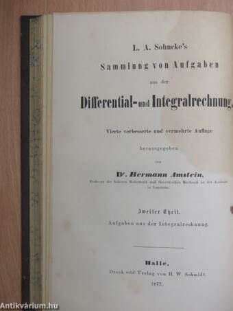 Sammlung von Aufgaben aus der Differentialrechnung/Sammlung von Aufgaben aus der Integralrechnung