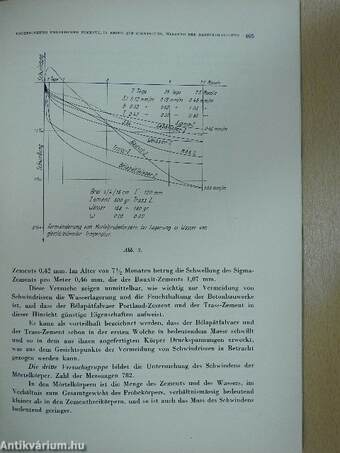 Untersuchung Ungarischer zemente, in bezug auf schwindung, wirkung der Dampfbehandlung, sowie in bezug die Oberflächen - verbindung zwischen dem beton und den in denselben eingebetten stahldrähten