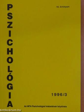 Pszichológia 1996/3.