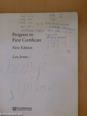 Progress to First Certificate