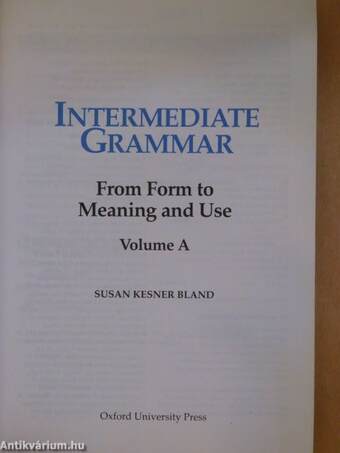 Intermediate Grammar Volume A