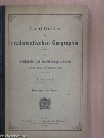 Leitfaden der mathematischen Geographie