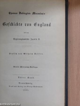 Geschichte von England VIII. (gótbetűs)