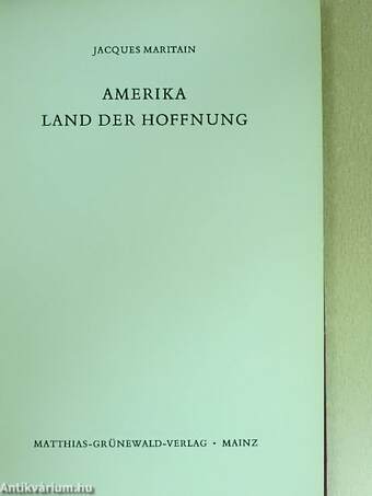 Amerika - Land der Hoffnung