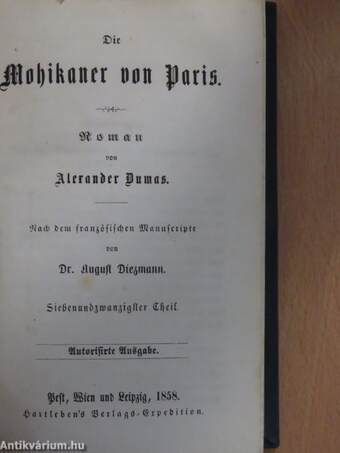 Die Mohikaner von Paris XXVII-XXIX. (töredék) (gótbetűs)