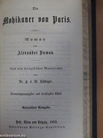 Die Mohikaner von Paris XXVII-XXIX. (töredék) (gótbetűs)