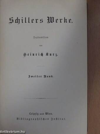 Schillers Werke II. (gótbetűs)