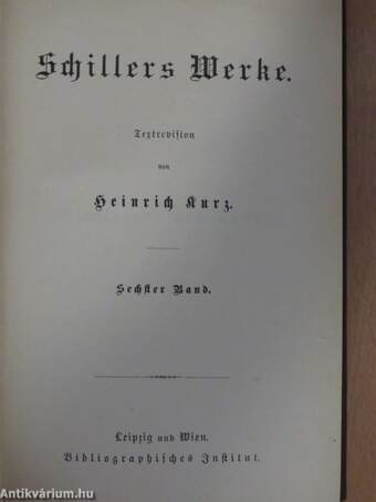 Schillers Werke VI. (gótbetűs)