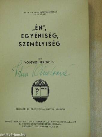 "Én", egyéniség, személyiség