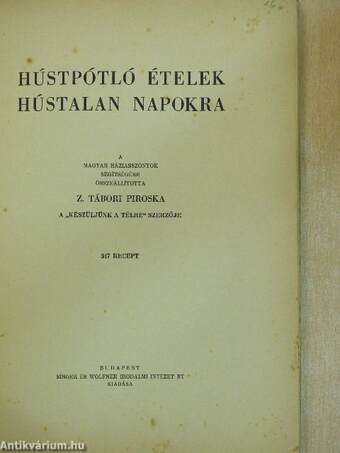 Hústpótló ételek hústalan napokra