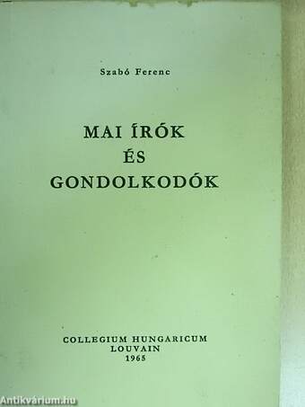 Mai írók és gondolkodók