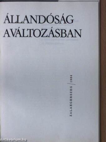 Állandóság a változásban